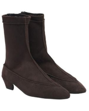 Magda Butrym Suede Ankle Boots - Black