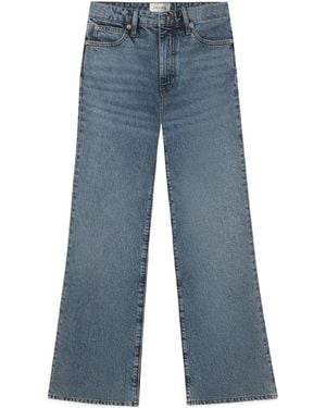 FRAME Cropped High-Rise Bootcut Jeans - Blue