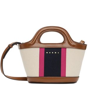 Marni Logo Embroidered Top Handle Bag - Multicolour
