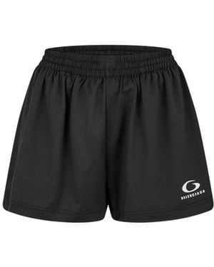 Balenciaga Elastic Waist Shorts - Black