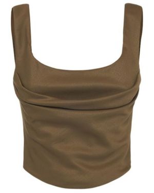 GIUSEPPE DI MORABITO Lapel Sleeveless Vest - Brown