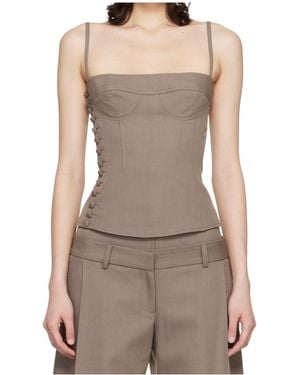 KNWLS Jett Corset Top - Brown