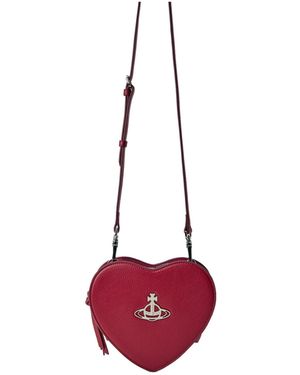 Vivienne Westwood Louise Heart Logo Plaque Crossbody Bag - Red