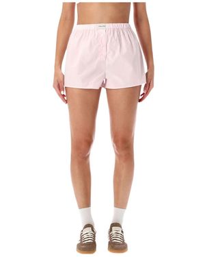Sporty & Rich Popeline Boxer Shorts - Pink