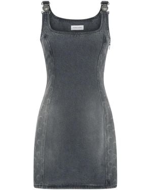 Marine Serre Moon Sleeveless Denim Dress - Grey
