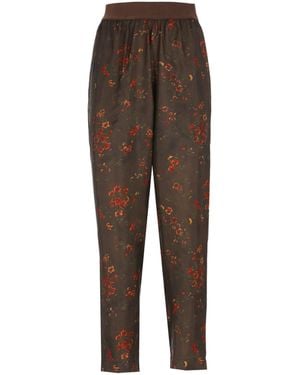 Uma Wang Printed Casual Trousers - Brown