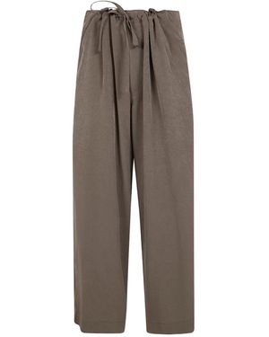 Y's Yohji Yamamoto Drawstring Trousers - Grey