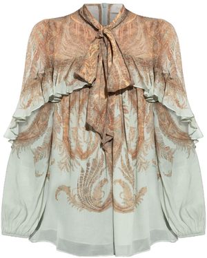 Zimmermann Memento Flutter Blouse - Natural