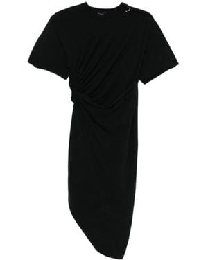 Mugler Pierced Asymmetric Dress - Black