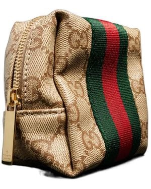 Gucci Small Cosmetic Case With Web - Multicolour