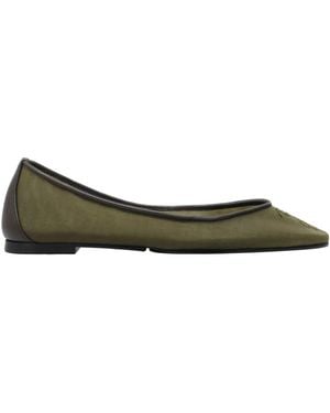 Jacquemus Pointed Slip-On Ballet Flats - Green