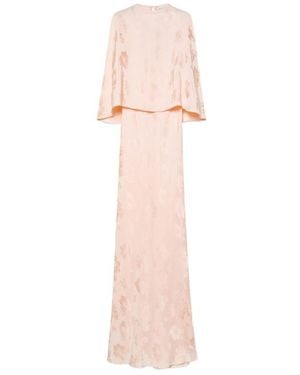 forte_forte Overlay-Floral Maxi Dress - Pink
