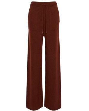 Max Mara Wide Cashmere Yarn Pants - Brown