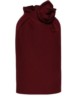 Magda Butrym Flower-Detail Gathered Midi Skirt
