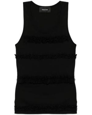 Simone Rocha Ruffled Tank Top - Black