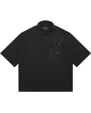 Simone Rocha Collared Polo Shirt - Black