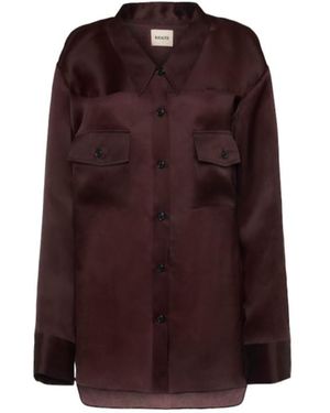 KHAITE Matteo Organza Shirt - Purple