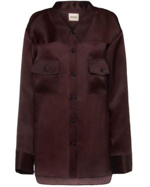 KHAITE Matteo Organza Shirt - Purple