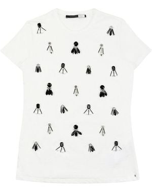 Sportmax T-Shirt With Round Neck And Short Sleeves - White