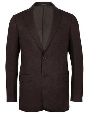 Armani Collezioni Logo Suit Jacket - Black