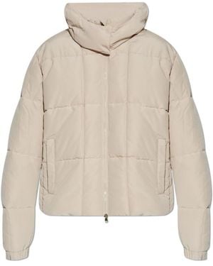 EA7 Quilted Hooded Puffer Jacket - Natural