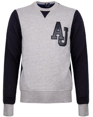 Armani Jeans Contrast Logo Pullover - Blue