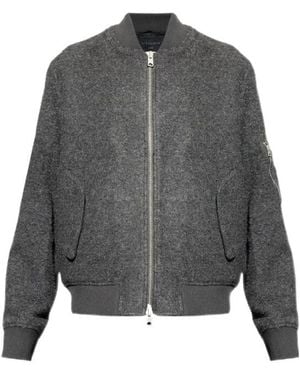 AllSaints Saku Zip-Fastening Bomber Jacket - Grey