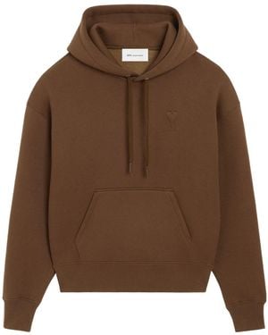 Ami Paris Long-Sleeve Sweatshirt - Brown