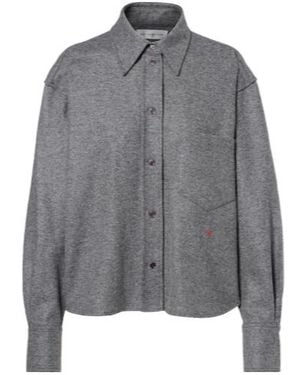 Victoria Beckham Wool And Cashmere Shirt - Gray