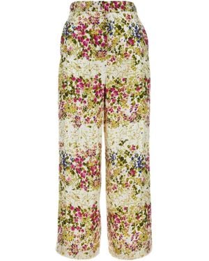Max Mara Studio All-Over Printed Wide Leg Pants - Metallic