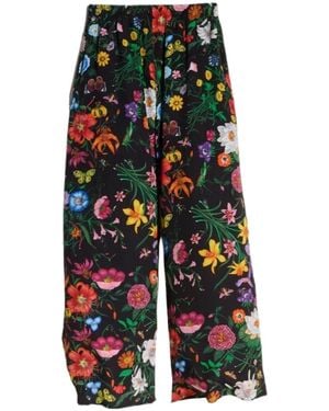 Gucci Printed Silk Leisure Trousers - Multicolour