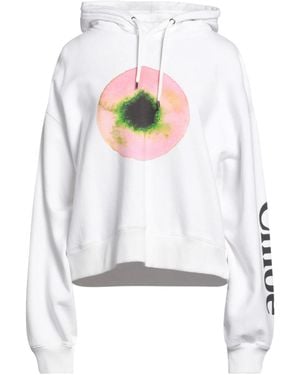 Chloé Logo Cotton Hoodie - White