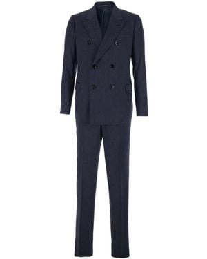 Emporio Armani Two Piece Tailored Suit - Blue