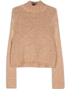 forte_forte Long-Sleeved Turtleneck Jumper - Natural