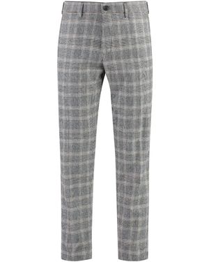 Department 5 Checked Chino Trousers - Grey