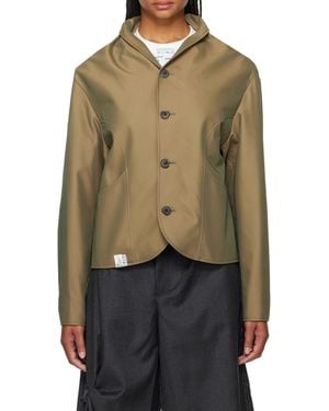 Adererror Button Long Sleeve Casual Jacket - Green