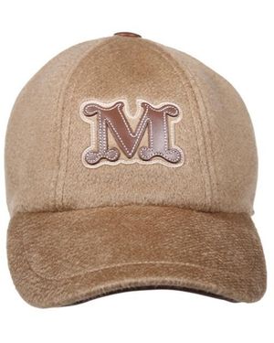 Max Mara Logo Patch Baseball Cap - Natural