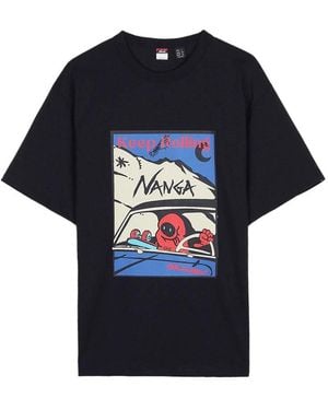 NANGA Keep Rolling T-Shirt - Blue