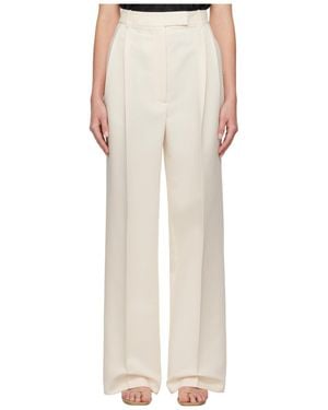 Rohe High-Waisted Pleated Casual Trousers - Natural