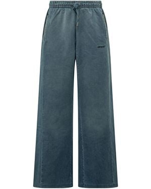 Off-White c/o Virgil Abloh Drawstring Wide Leg Trousers - Blue