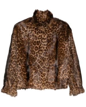 Salvatore Santoro Long-Sleeve Leopard Print Jacket - Brown