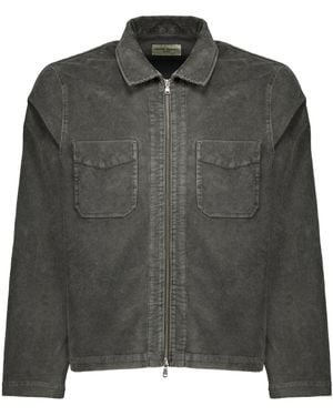 Officine Generale Long-Sleeve Casual Zip-Up Jacket - Green
