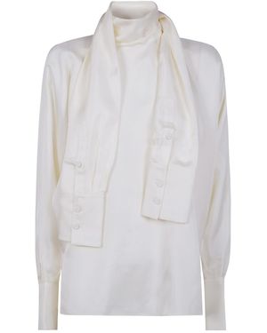Rohe Silk Scarf Blouse - White