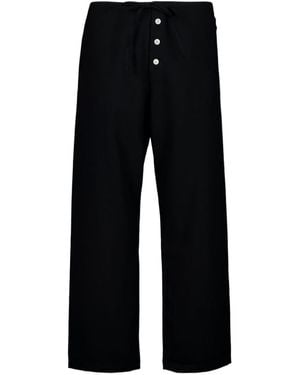 Bode Astor Drawstring Casual Trousers - Black