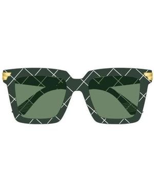 Bottega Veneta Eyewear Square Frame Sunglasses - Green