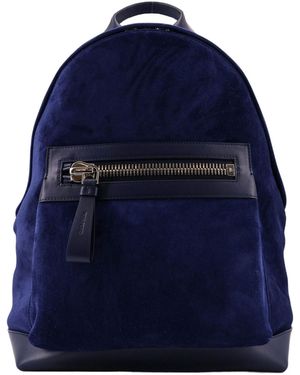 Tom Ford Velvet Backpack - Blue