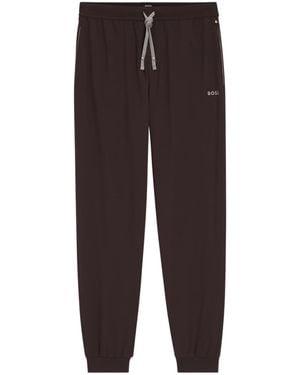 BOSS Cuffed Tracksuit Bottoms - Brown