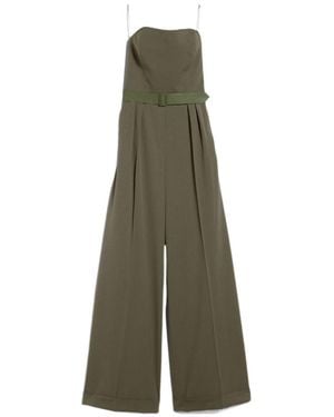 Max Mara Agguati Strapless Jumpsuit - Green