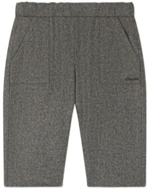 Bonpoint Logo Wool Casual Pants - Gray