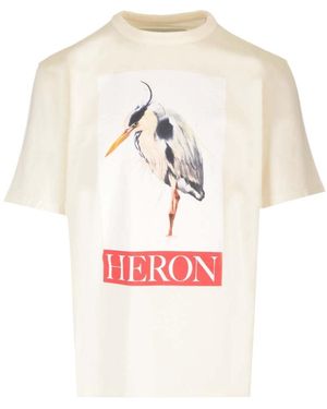Heron Preston Heron Bird Painted Cotton T-Shirt - White
